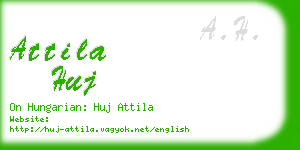 attila huj business card